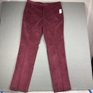 Peter Millar Corduroy Pants 38x36 Fire‎ Red Preppy Fancy NWT